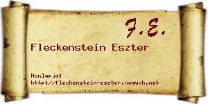 Fleckenstein Eszter névjegykártya